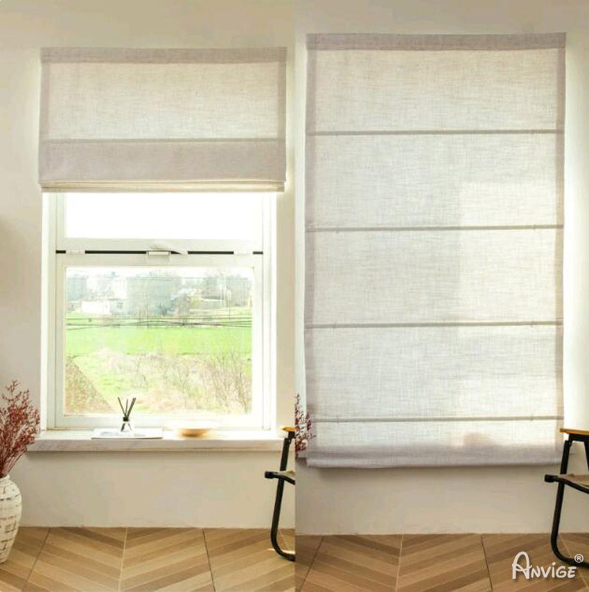 Anvige Home Textile Roman Shade Anvige Flat Roman Shades,Hardware For Installation Included,Window Treatment,Custom Roman Blinds,Style 308