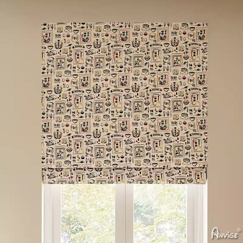 Anvige Home Textile Roman Shade Anvige Flat Roman Shades,Hardware For Installation Included,Window Treatment,Custom Roman Blinds,Style 309
