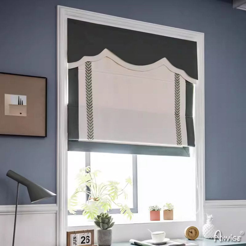 Anvige Home Textile Roman Shade Anvige Flat Roman Shades,Hardware For Installation Included,Window Treatment,Custom Roman Blinds,Style 367