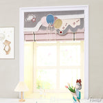 Anvige Home Textile Roman Shade Anvige Flat Roman Shades,Hardware For Installation Included,Window Treatment,Custom Roman Blinds,Cartoon Balloon Pink Color