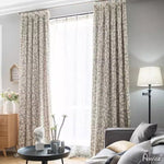 Anvige Home Textile Pastoral Curtain ANVIGE Pastoral High Quality Natural Leaves Printed,Grommet Window Curtain Blackout Curtains For Living Room,52''Wx63''L,1 Panel