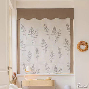 Anvige Home Textile Roman Shade Copy of Anvige Flat Roman Shades,Hardware For Installation Included,Window Treatment,Custom Roman Blinds ,Pink With Colorful Pompoms