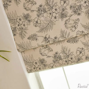Anvige Home Textile Roman Shade Anvige Flat Roman Shades,Hardware For Installation Included,Window Treatment,Custom Roman Blinds ,Flowers Printed