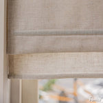 Anvige Home Textile Roman Shade Anvige Flat Roman Shades,Hardware For Installation Included,Window Treatment,Custom Roman Blinds ,Natural Linen Color