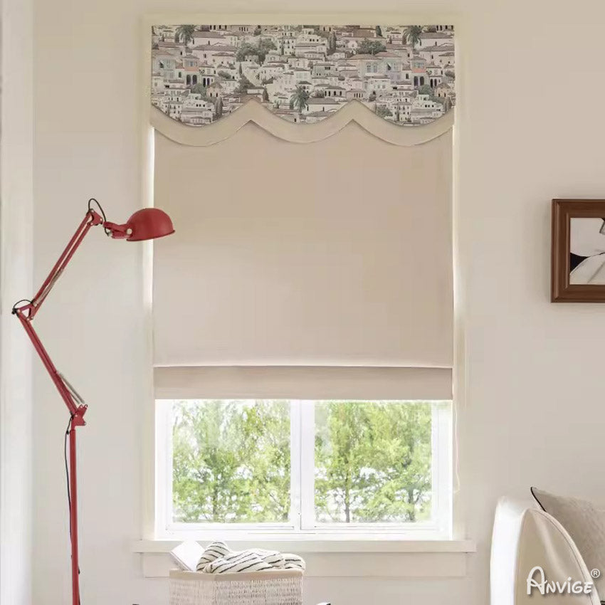Anvige Home Textile Roman Shade Anvige Flat Roman Shades,Hardware For Installation Included,Window Treatment,Custom Roman Blinds,Style 107