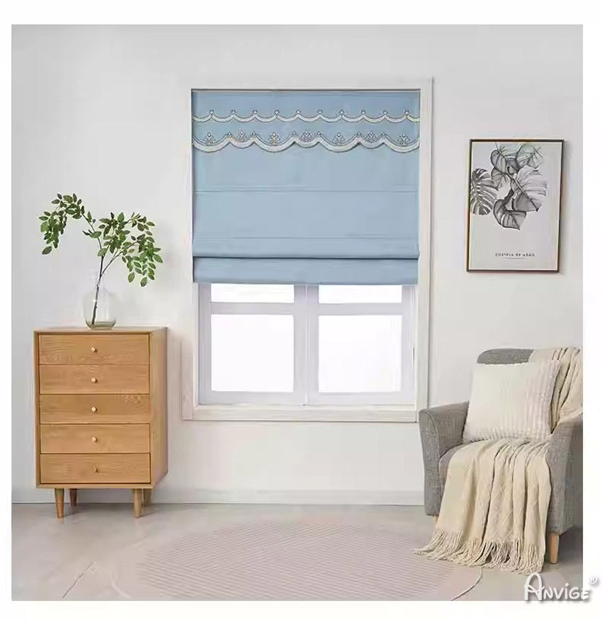 Anvige Home Textile Roman Shade Anvige Flat Roman Shades,Hardware For Installation Included,Window Treatment,Custom Roman Blinds,Style 110