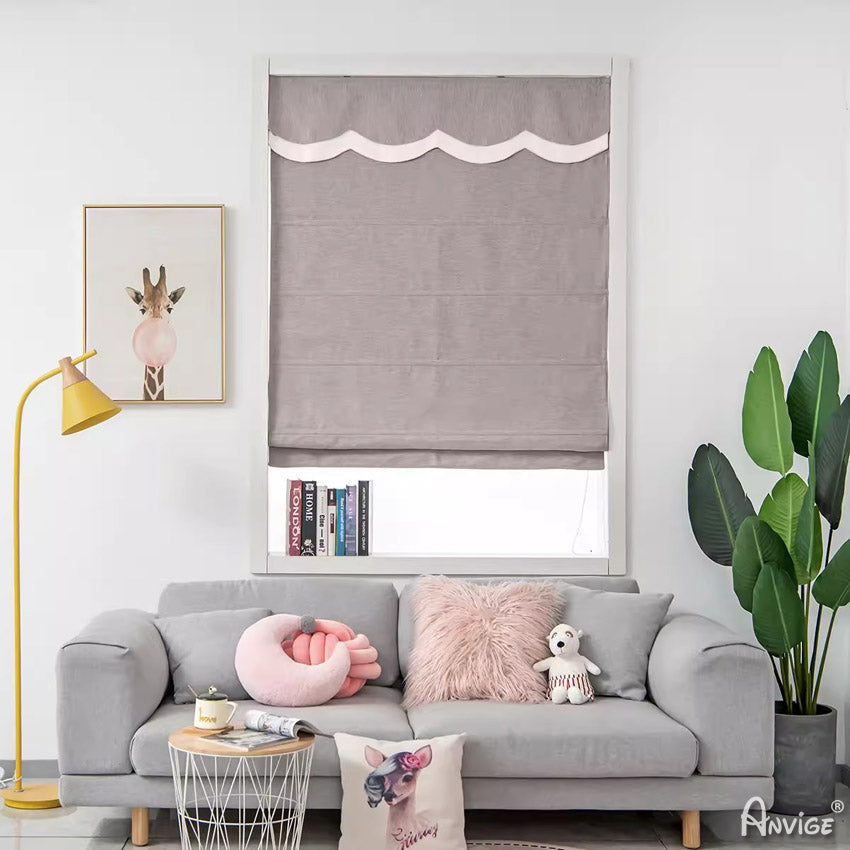 Anvige Home Textile Roman Shade Anvige Flat Roman Shades,Hardware For Installation Included,Window Treatment,Custom Roman Blinds,Style 339