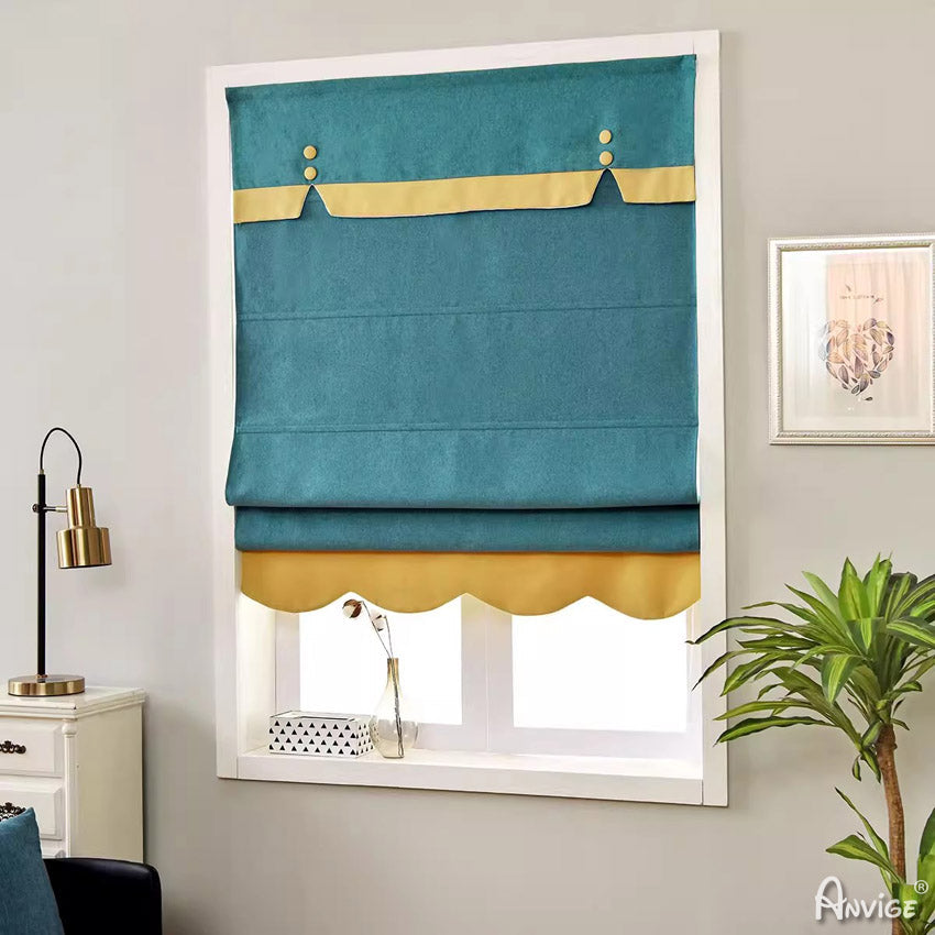 Anvige Home Textile Roman Shade Anvige Flat Roman Shades,Hardware For Installation Included,Window Treatment,Custom Roman Blinds,Style 353