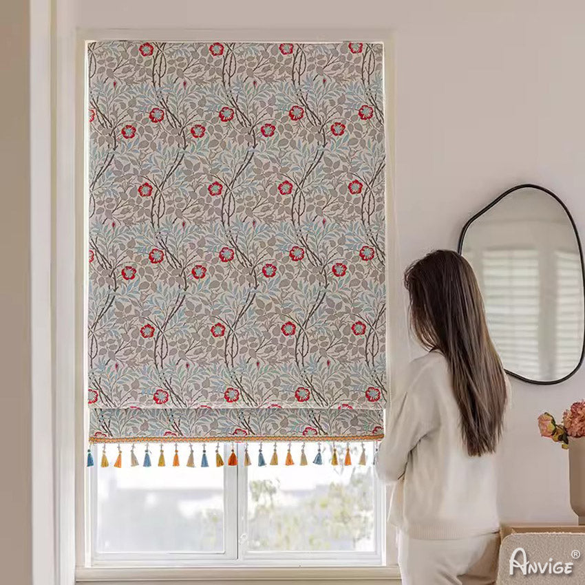 Anvige Home Textile Roman Shade Anvige Flat Roman Shades,Hardware For Installation Included,Window Treatment,Custom Roman Blinds,Style 62