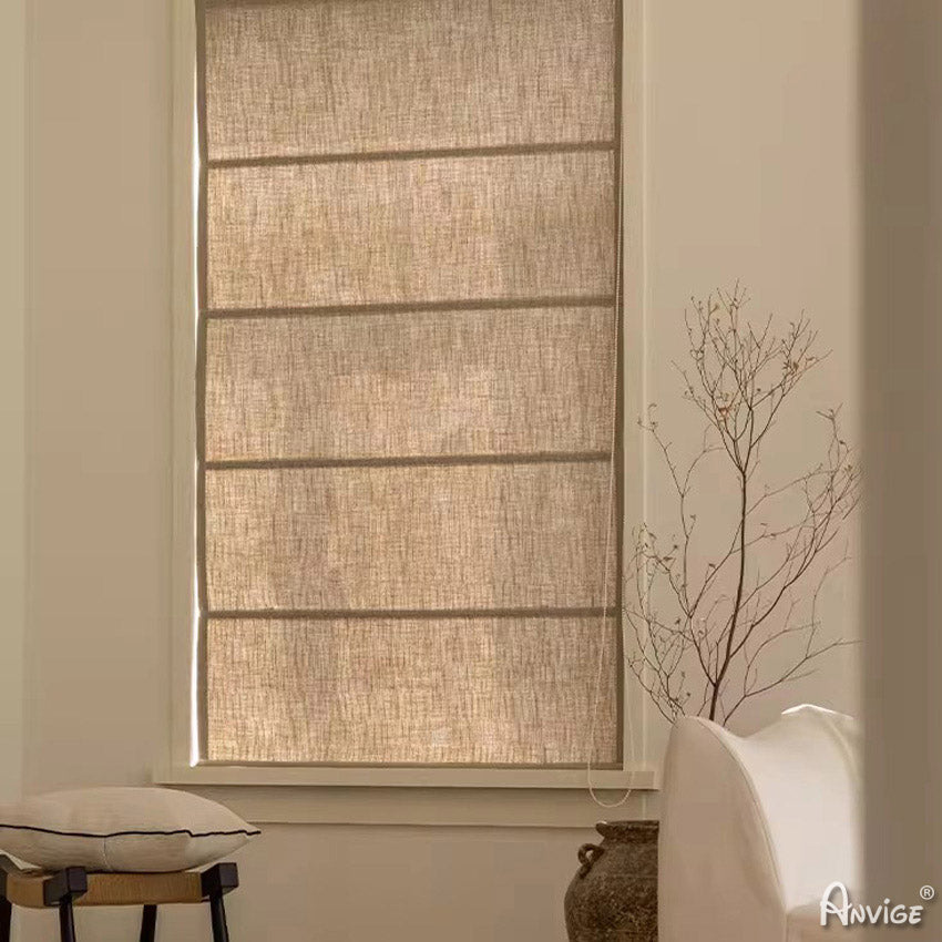 Anvige Home Textile Roman Shade Anvige Flat Roman Shades,Hardware For Installation Included,Window Treatment,Custom Roman Blinds,Style 71