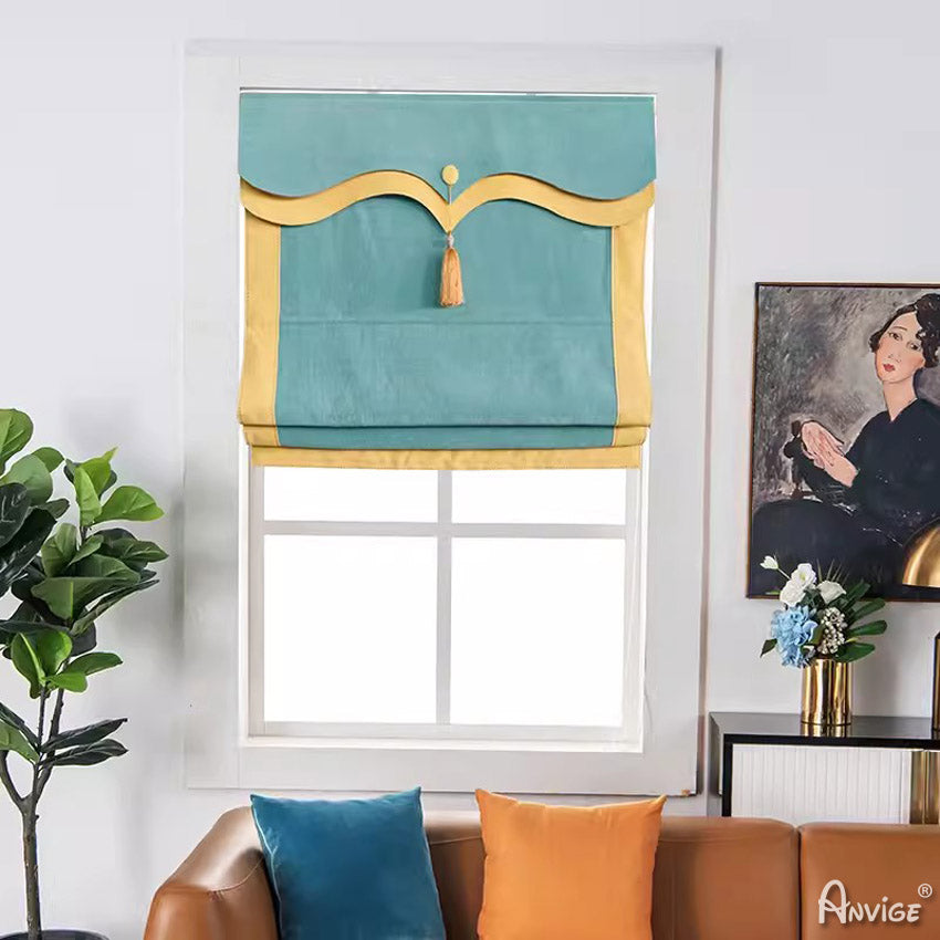 Anvige Home Textile Roman Shade Anvige Flat Roman Shades,Hardware For Installation Included,Window Treatment,Custom Roman Blinds,Style 73