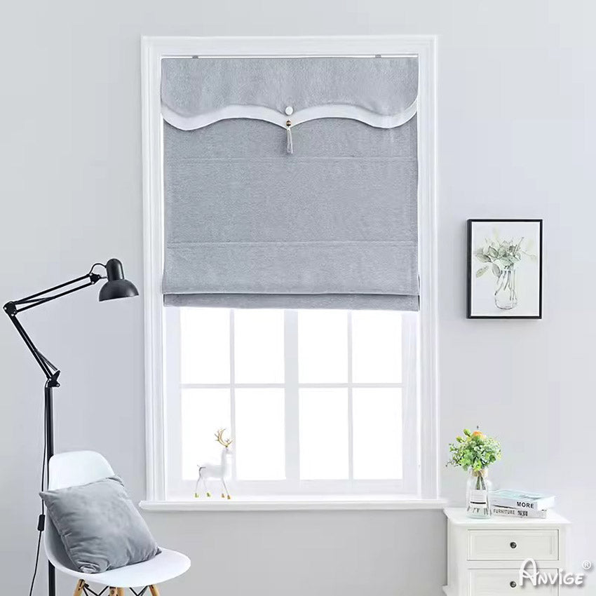 Anvige Home Textile Roman Shade Anvige Flat Roman Shades,Hardware For Installation Included,Window Treatment,Custom Roman Blinds,Style 93