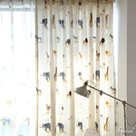 ANVIGE Cartoon Children Animals Printed,Grommet Window Curtain Blackout Curtains For Living Room,52''Wx63''L,1 Panel