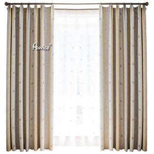ANVIGE Cartoon Yellow Gradient Stripe Embroidered,Grommet Window Curtain Blackout Curtains For Living Room,52''Wx63''L,1 Panel