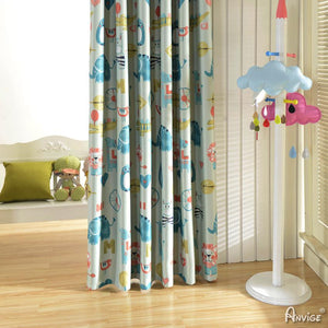 ANVIGE Cartoon Animal Printed Customized Curtains Luxury Valance,Blackout and Sheer Window Curtain With Grommet Top,52''Wx84''L,1 Panel