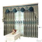 Anvige Home Textile Luxury Curtain ANVIGE European Embroidered Curtain Fashion Valance,Custom Made Blackout Window Drapes For Living Room