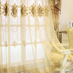 Anvige Home Textile Luxury Curtain ANVIGE European Fashion Embroidered Curtain With Valance,Custom Made Blackout Window Drapes For Living Room
