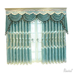 ANVIGE Modern Customzied Curtains Embroidered Valance,Blackout and Sheer Window Curtain With Grommet Top,52''Wx84''L,1 Panel
