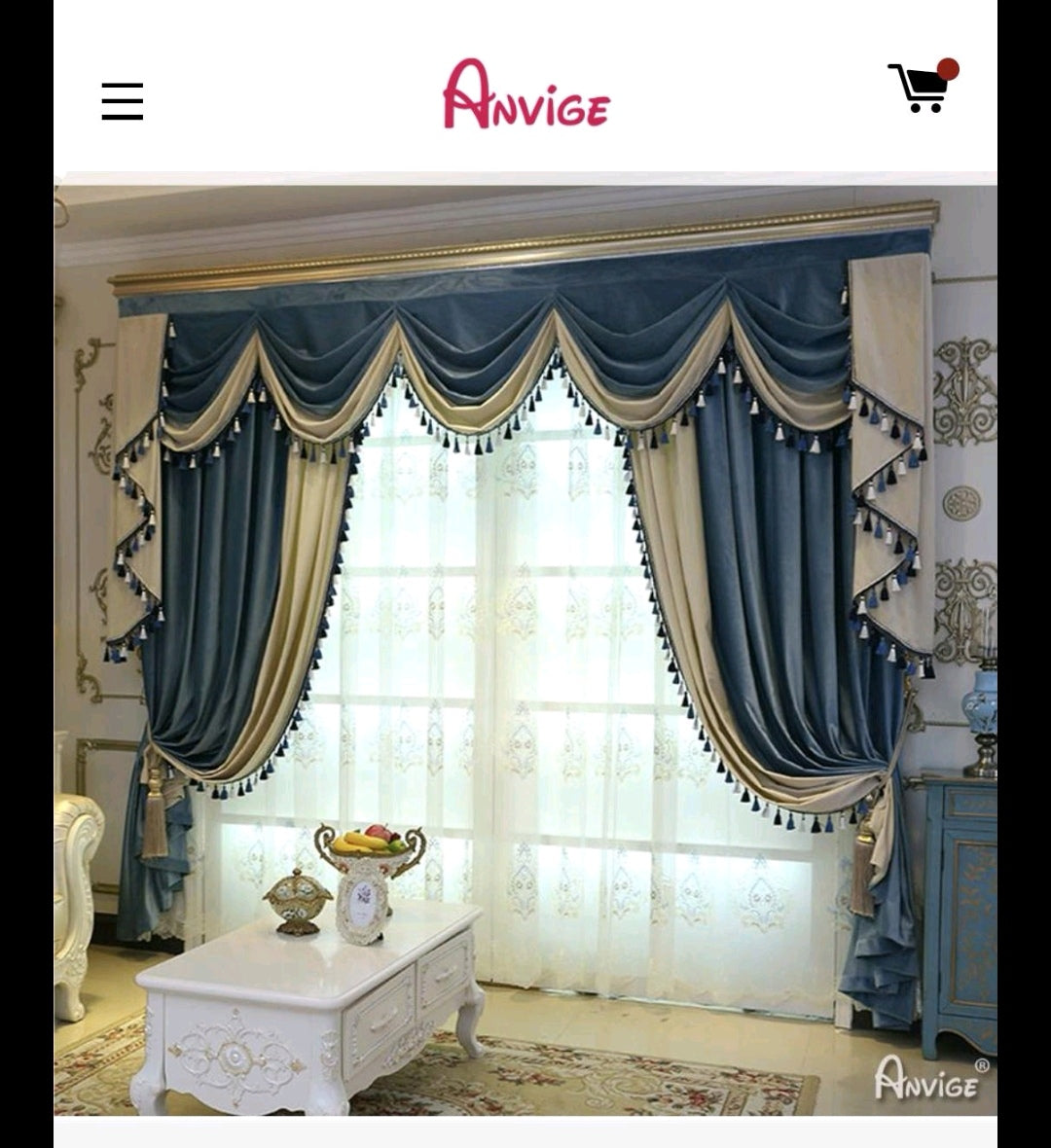 Anvige Home Textile Luxury Curtain Custom Order