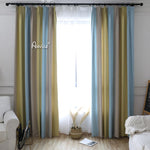 ANVIGE Modern Colorful Striped,Grommet Window Curtain Blackout Curtains For Living Room,52''Wx63''L,1 Panel