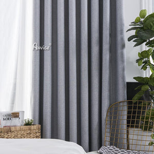 ANVIGE Modern Customized Herringbone Grey Curtains,Grommet Window Curtain Blackout Curtains For Living Room,52''Wx63''L,1 Panel