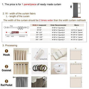ANVIGE Modern Emboss High Quality Curtains,Grommet Window Curtain Blackout Curtains For Living Room,52''Wx63''L,1 Panel