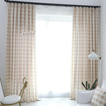 ANVIGE Modern Neat Plaid Printed,Grommet Window Curtain Blackout Curtains For Living Room,52''Wx63''L,1 Panel