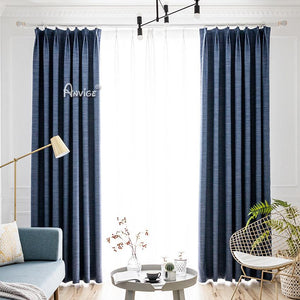 ANVIGE Modern Nordic Blue Color Printed Curtains,Grommet Window Curtain Blackout Curtains For Living Room,52''Wx63''L,1 Panel