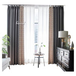 ANVIGE Modern Nordic Geometric Curtains,Grommet Window Curtain Blackout Curtains For Living Room,52''Wx63''L,1 Panel