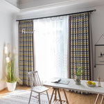ANVIGE Modern Nordic Yellow Waves Printed,Grommet Window Curtain Blackout Curtains For Living Room,52''Wx63''L,1 Panel