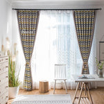 ANVIGE Modern Nordic Yellow Waves Printed,Grommet Window Curtain Blackout Curtains For Living Room,52''Wx63''L,1 Panel