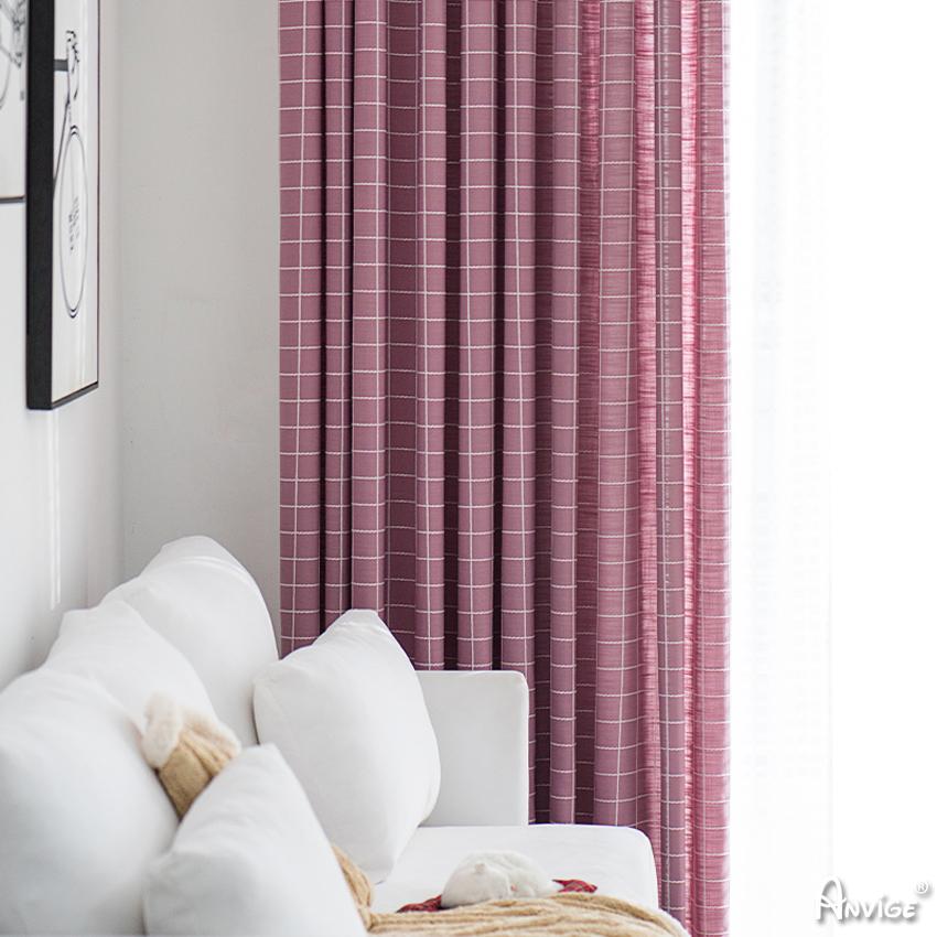 ANVIGE Modern Purple Color Striped,Grommet Window Curtain Blackout Curtains For Living Room,52''Wx63''L,1 Panel