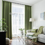 ANVIGE Modern Solid Green Color Curtain,Grommet Window Curtain Blackout Curtains For Living Room,52''Wx63''L,1 Panel