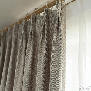 ANVIGE Modern Thicking Fabric Small Waves,Grommet Window Curtain Blackout Curtains For Living Room,52''Wx63''L,1 Panel