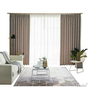 ANVIGE Modern Thicking Fabric Small Waves,Grommet Window Curtain Blackout Curtains For Living Room,52''Wx63''L,1 Panel
