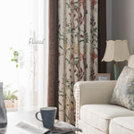ANVIGE American Pastoral Flowers Printed,Grommet Window Curtain Blackout Curtains For Living Room,52''Wx63''L,1 Panel