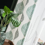 ANVIGE Garden Green Color Customized Leaves Printed,Grommet Window Curtain Blackout Curtains For Living Room,52''Wx63''L,1 Panel