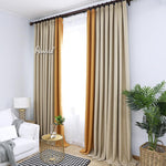 ANVIGE Modern Cotton Linen Natural Cloth Printed,Grommet Window Curtain Blackout Curtains For Living Room,52''Wx63''L,1 Panel