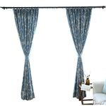 ANVIGE Pastoral Blue Double-sided Branch Printed,Grommet Window Curtain Blackout Curtains For Living Room,52''Wx63''L,1 Panel
