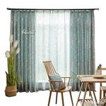 ANVIGE Pastoral Natural Cotton Linen Foral,Grommet Window Curtain Blackout Curtains For Living Room,52''Wx63''L,1 Panel
