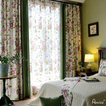 ANVIGE Pastoral Rose Flowers Printed,Grommet Window Curtain Blackout Curtains For Living Room,52''Wx63''L,1 Panel