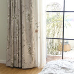 ANVIGE Pastoral White Flowers Printed,Grommet Window Curtain Blackout Curtains For Living Room,52''Wx63''L,1 Panel