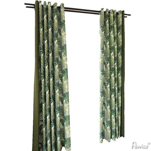 ANVIGE Tropical Green Banana Leaves Printed,Grommet Window Curtain Blackout Curtains For Living Room,52''Wx63''L,1 Panel