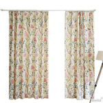 ANVIGE Vintage Garden Flower and Butterfly Printed,Grommet Window Curtain Blackout Curtains For Living Room,52''Wx63''L,1 Panel