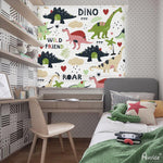ANVIGE Cartoon Little Dinosaur Customized Roman Shades ,Easy Install Washable Curtains ,Customized Window Curtain Drape, 24"W X 64"H