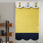 ANVIGE Cartoon Yellow Color Bear Printed Customized Roman Shades ,Easy Install Washable Curtains ,Customized Window Curtain Drape, 24"W X 64"H