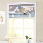 Anvige Home Textile Roman Shade Anvige Flat Roman Shades,Hardware For Installation Included,Window Treatment,Custom Roman Blinds,Cartoon Balloon Blue Color