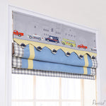 Anvige Home Textile Roman Shade Anvige Flat Roman Shades,Hardware For Installation Included,Window Treatment,Custom Roman Blinds,Cartoon Cars