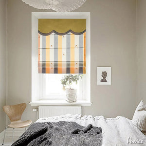 Anvige Home Textile Roman Shade Anvige Flat Roman Shades,Hardware For Installation Included,Window Treatment,Custom Roman Blinds,Cartoon Embroidered Fabric