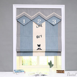 Anvige Home Textile Roman Shade Anvige Flat Roman Shades,Hardware For Installation Included,Window Treatment,Custom Roman Blinds,Cartoon Style